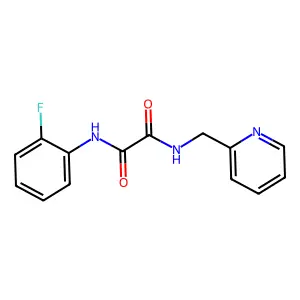 N'-(2-fluorophenyl)-N-(pyridin-2-ylmethyl)oxamide structure