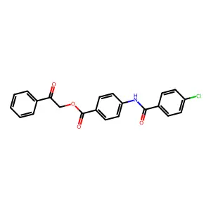 2-Oxo-2-phenylethyl 4-(4-chlorobenzamido)benzoate structure