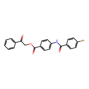 Phenacyl 4-[(4-bromobenzoyl)amino]benzoate structure