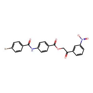 2-{3-Nitrophenyl}-2-oxoethyl 4-[(4-bromobenzoyl)amino]benzoate structure