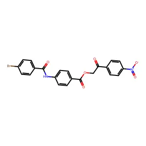 2-{4-Nitrophenyl}-2-oxoethyl 4-[(4-bromobenzoyl)amino]benzoate structure