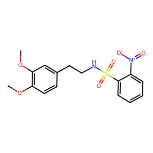 N-[2-(3,4-dimethoxyphenyl)ethyl]-2-nitrobenzenesulfonamide structure