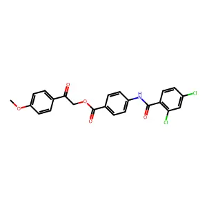 2-(4-Methoxyphenyl)-2-oxoethyl 4-[(2,4-dichlorobenzoyl)amino]benzoate structure