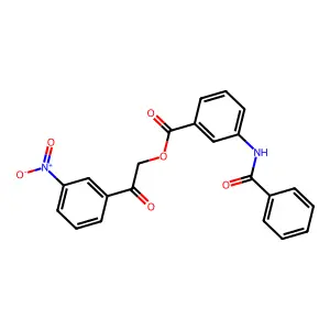 [2-(3-Nitrophenyl)-2-oxoethyl] 3-benzamidobenzoate structure