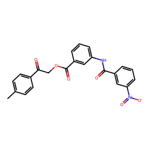 2-(4-Methylphenyl)-2-oxoethyl 3-({3-nitrobenzoyl}amino)benzoate structure