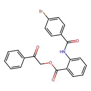 Phenacyl 2-[(4-bromobenzoyl)amino]benzoate structure