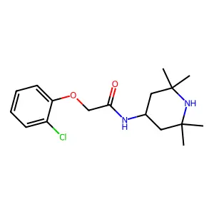 2-(2-chlorophenoxy)-N-(2,2,6,6-tetramethylpiperidin-4-yl)acetamide structure