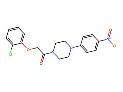 2-(2-Chlorophenoxy)-1-[4-(4-nitrophenyl)piperazin-1-yl]ethanone structure