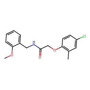 2-(4-chloro-2-methylphenoxy)-N-[(2-methoxyphenyl)methyl]acetamide structure