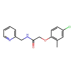 2-(4-chloro-2-methylphenoxy)-N-(pyridin-2-ylmethyl)acetamide structure