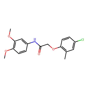2-(4-chloro-2-methylphenoxy)-N-(3,4-dimethoxyphenyl)acetamide structure