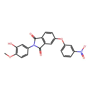 2-(3-Hydroxy-4-methoxyphenyl)-5-(3-nitrophenoxy)isoindole-1,3-dione structure