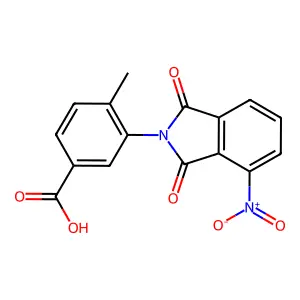 4-methyl-3-(4-nitro-1,3-dioxo-1,3-dihydro-2H-isoindol-2-yl)benzoic acid structure