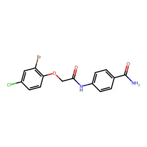 4-[[2-(2-Bromo-4-chlorophenoxy)acetyl]amino]benzamide structure