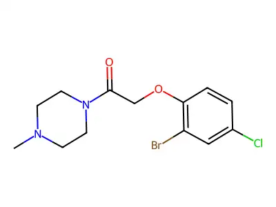 2-(2-Bromo-4-chlorophenoxy)-1-(4-methylpiperazin-1-yl)ethanone structure