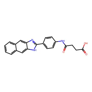 4-[4-(1H-benzo[f]benzimidazol-2-yl)anilino]-4-oxobutanoic acid structure