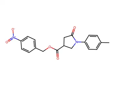 4-Nitrobenzyl 1-(4-methylphenyl)-5-oxo-3-pyrrolidinecarboxylate structure