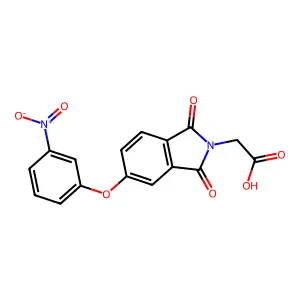 2-[5-(3-Nitrophenoxy)-1,3-dioxoisoindol-2-yl]acetic acid structure