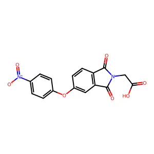 2-[5-(4-Nitrophenoxy)-1,3-dioxoisoindol-2-yl]acetic acid structure
