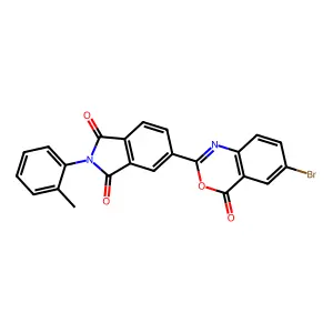 5-(6-Bromo-4-oxo-3,1-benzoxazin-2-yl)-2-(2-methylphenyl)isoindole-1,3-dione structure