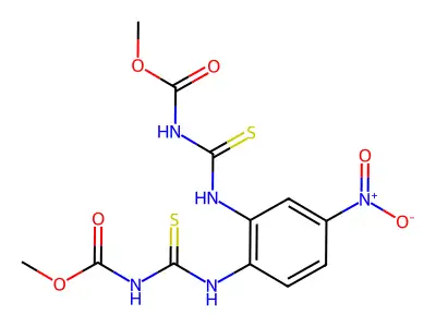 1,2-Bis-(3-methoxycarbonyl-2-thioureido)-4-nitrobenzene structure