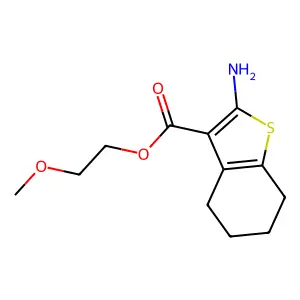 2-Methoxyethyl 2-amino-4,5,6,7-tetrahydro-1-benzothiophene-3-carboxylate structure