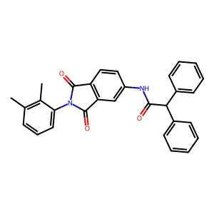 N-[2-(2,3-dimethylphenyl)-1,3-dioxoisoindol-5-yl]-2,2-diphenylacetamide structure