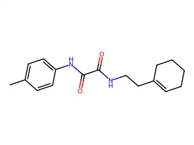 N-[2-(cyclohexen-1-yl)ethyl]-N'-(4-methylphenyl)oxamide structure