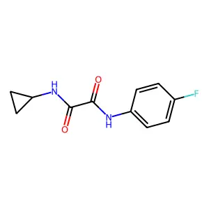 N-cyclopropyl-N'-(4-fluorophenyl)ethanediamide structure