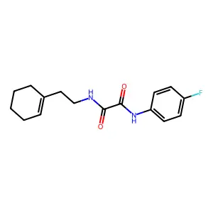 N-[2-(cyclohex-1-en-1-yl)ethyl]-N'-(4-fluorophenyl)ethanediamide structure