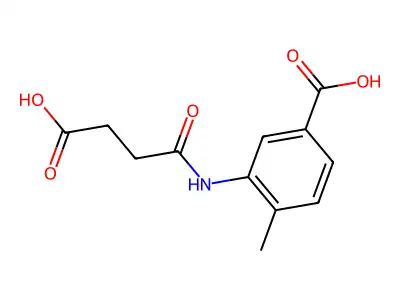 3-(3-Carboxypropanamido)-4-methylbenzoic acid structure