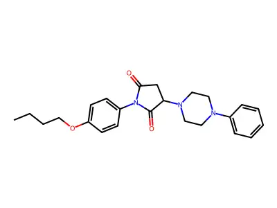 1-(4-Butoxyphenyl)-3-(4-phenylpiperazin-1-yl)pyrrolidine-2,5-dione structure