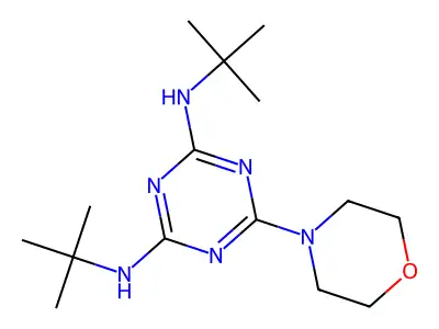 2-N,4-N-ditert-butyl-6-morpholin-4-yl-1,3,5-triazine-2,4-diamine structure