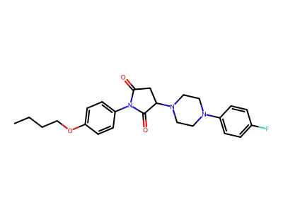 1-(4-Butoxyphenyl)-3-[4-(4-fluorophenyl)piperazin-1-yl]pyrrolidine-2,5-dione structure