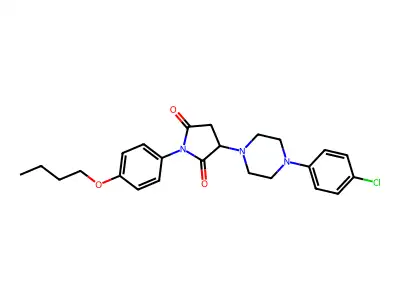 1-(4-Butoxyphenyl)-3-[4-(4-chlorophenyl)piperazin-1-yl]pyrrolidine-2,5-dione structure