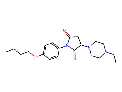 1-(4-Butoxyphenyl)-3-(4-ethylpiperazin-1-yl)pyrrolidine-2,5-dione structure