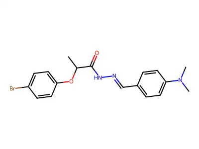 2-(4-bromophenoxy)-N'-[4-(dimethylamino)benzylidene]propanohydrazide structure