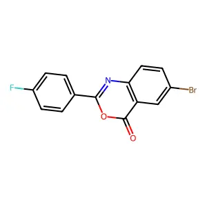 6-bromo-2-(4-fluorophenyl)-4H-3,1-benzoxazin-4-one structure