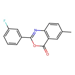 2-(3-Fluorophenyl)-6-methyl-3,1-benzoxazin-4-one structure
