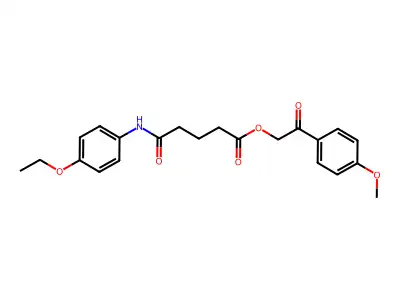 [2-(4-Methoxyphenyl)-2-oxoethyl] 5-(4-ethoxyanilino)-5-oxopentanoate structure