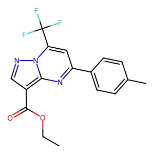 Ethyl 5-(P-tolyl)-7-(trifluoromethyl)pyrazolo[1,5-A]pyrimidine-3-carboxylate structure