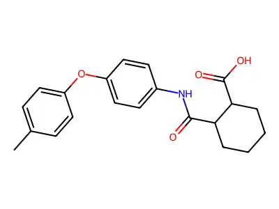 2-{[4-(4-Methylphenoxy)anilino]carbonyl}cyclohexanecarboxylic acid structure
