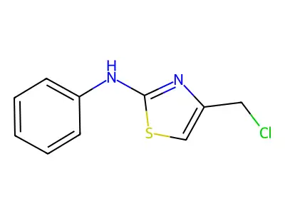 (4-Chloromethyl-thiazol-2-yl)-phenyl-amine structure