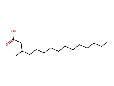 3-Methyl-pentadecanoic acid structure