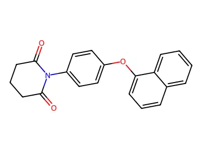 1-[4-(1-Naphthyloxy)phenyl]-2,6-piperidinedione structure