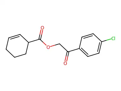 2-(4-Chlorophenyl)-2-oxoethyl cyclohex-2-ene-1-carboxylate structure