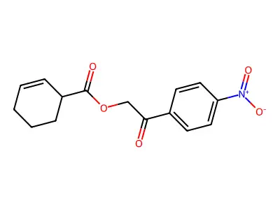 2-(4-Nitrophenyl)-2-oxoethyl cyclohex-2-ene-1-carboxylate structure