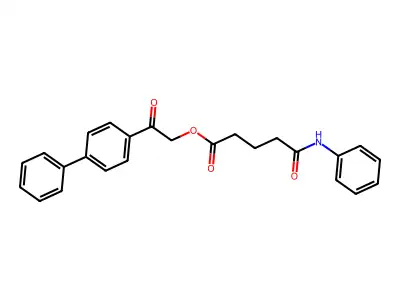 [2-Oxo-2-(4-phenylphenyl)ethyl] 5-anilino-5-oxopentanoate structure
