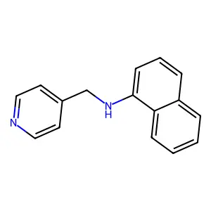 N-(pyridin-4-ylmethyl)naphthalen-1-amine structure