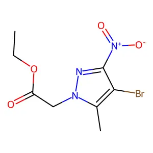 ethyl (4-bromo-5-methyl-3-nitro-1H-pyrazol-1-yl)acetate structure
